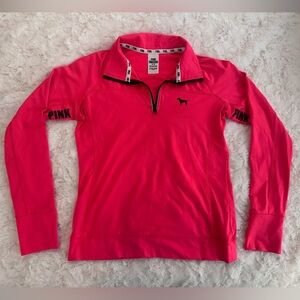 PINK Victoria's Secret Neon Pink Quarter Zip